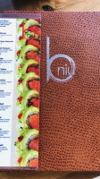 Niu B Sushi menu