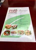 Pho 3nine menu