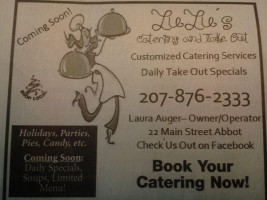 Lulu's Catering And Take Out menu