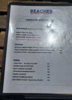 Peaches Shrimp Crab menu