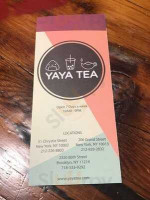 Yaya Tea menu