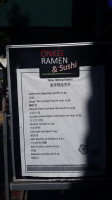 ONKEI RAMEN menu