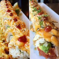 Orange Roll Sushi food