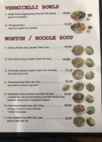 Phở Vn menu