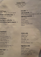 Piranha Killer Sushi menu