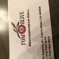 Pom Olive menu