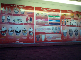 Rick's Frozen Custard menu