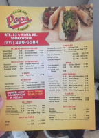 Pop's Italian Beef Sausage menu