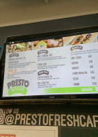 Presto Fresh Cafe Mexican Grill menu