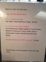 Sal's Tex-mex Diner menu