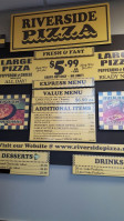 Riverside Pizza menu