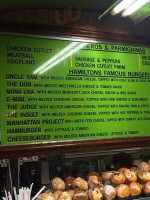 Hamilton Deli menu