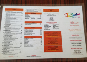 Rainbow Thai Cuisine menu