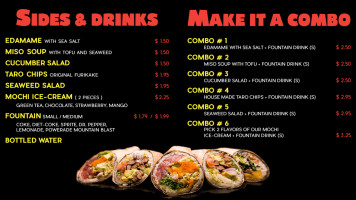 Soho Sushi Burrito menu