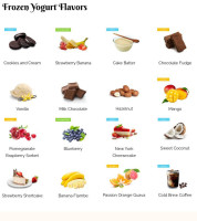 Blue Cow Frozen Yogurt menu