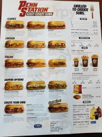 Penn Station East Coast Subs menu