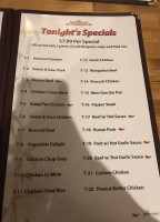 Wong's Hunan Garden menu