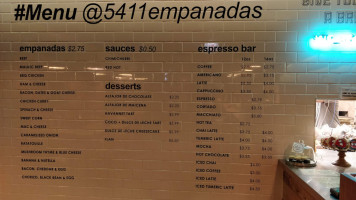 Empanadas 5411 menu