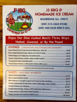 J3 Bbq Homemade Ice Cream menu
