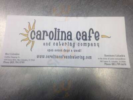 Carolina Cafe And Catering Company menu