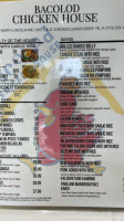 Bacolod Chicken Haus menu