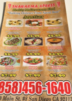 Shawarma Express menu