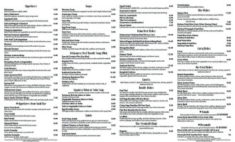 Akahana Asian Bistro menu