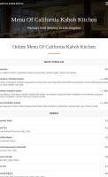 California Kabob Kitchen menu