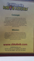 California Kabob Kitchen menu