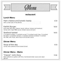 Bongo East menu