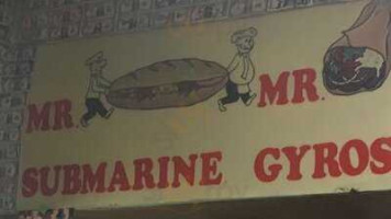 Mr SubmarineMr Gyros menu