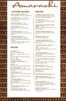 Amarachi menu