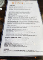 Alza Osteria menu