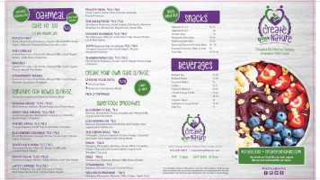 Create Your Nature menu
