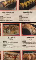 Full Moon Sushi menu