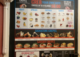 Cre8 Crepes menu