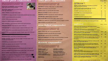 Empanada Mama menu