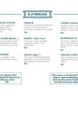 The Flying Horse Taproom menu