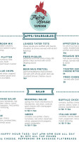 The Flying Horse Taproom menu