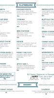 The Flying Horse Taproom menu