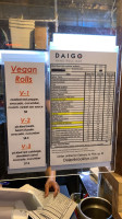 Daigo Hand Roll menu