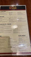 Pv Pie Wine menu