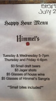 Himmel's menu