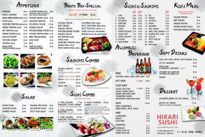 Hikari Sushi menu