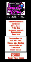 Grandma Rosie's Sweet Treats menu