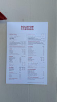 Equator Coffees menu