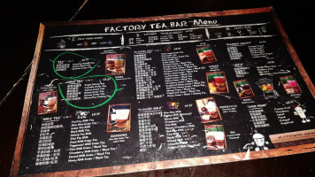 Factory Tea menu