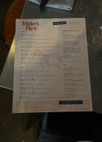 Miller's Rest menu