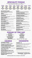 Magpies Gourmet Pizza menu