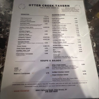 Otter Creek Tavern menu